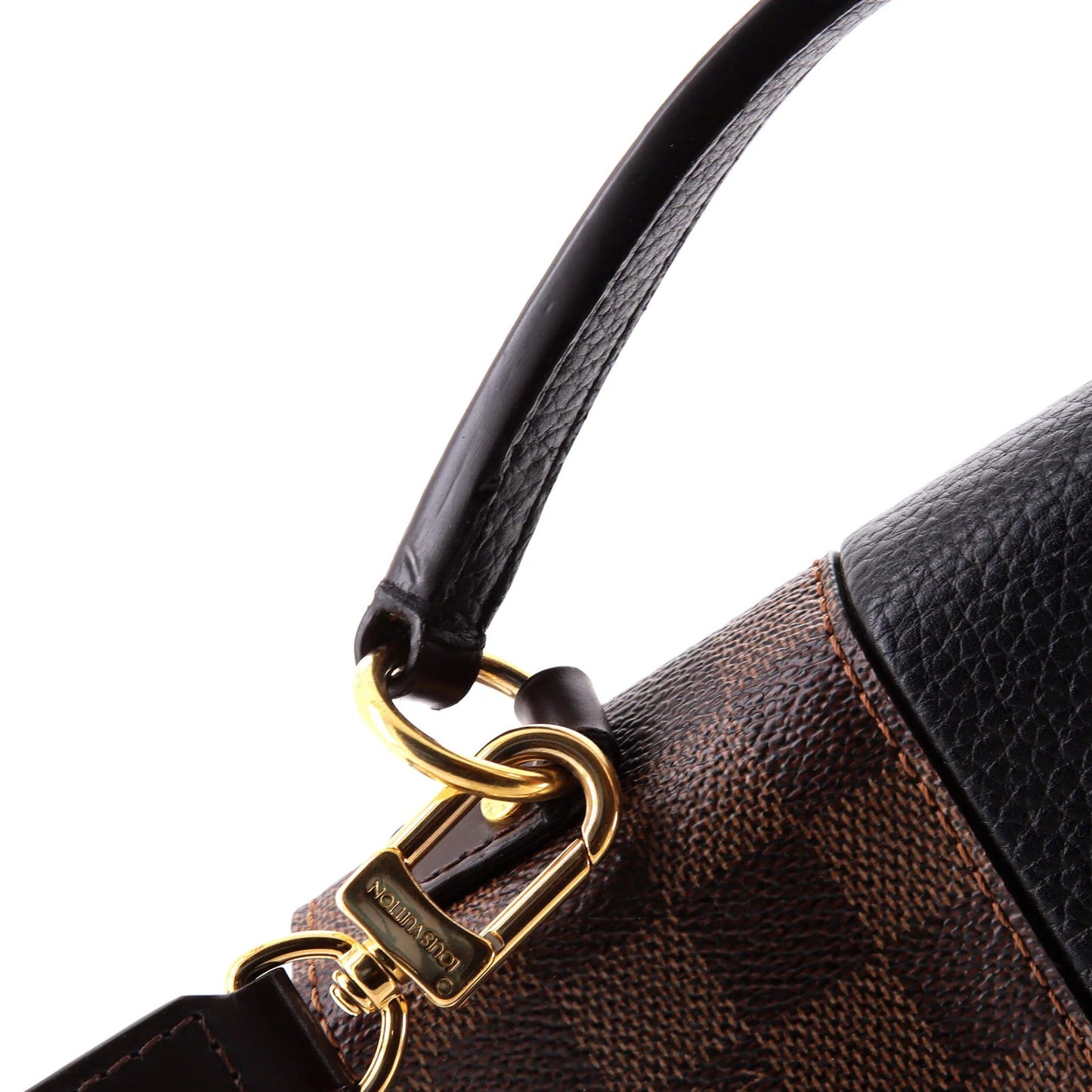 Louis Vuitton Bond Street Handbag Damier With Leather Bb