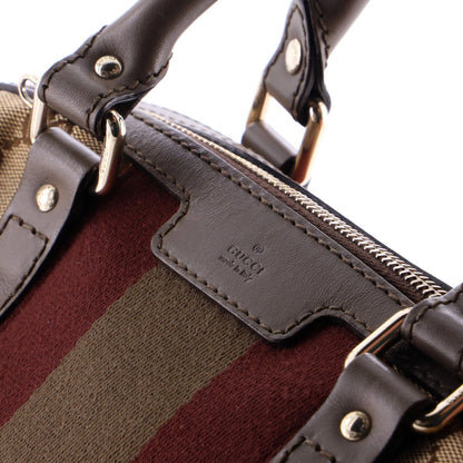 Gucci Vintage Web Boston Bag Gg Canvas Small