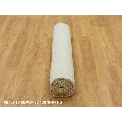 5'X6'8" White Denser Weave High Quality Wool Hand Knotted Oriental Rug