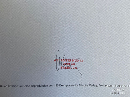 Josef Albers Lithograph Coa Signed Numbered A