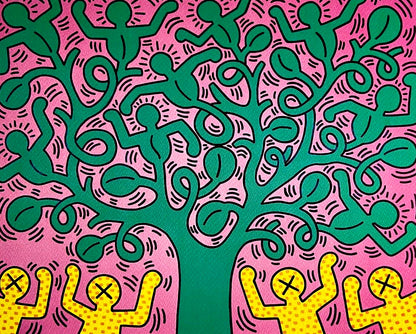 Keith Haring Lithograph Coa Signed In Pen Numbered In Pencil By Hand 180 Copies