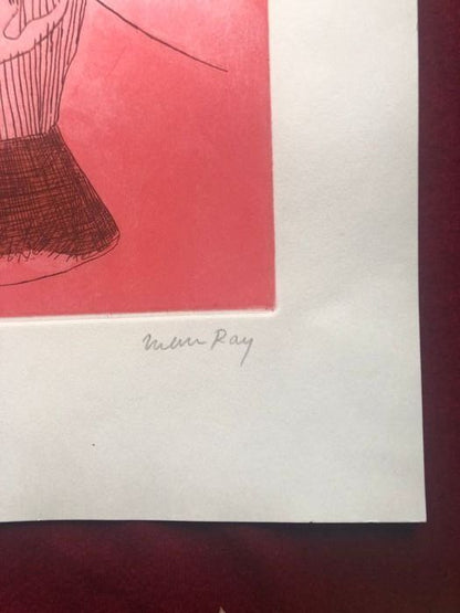 Man Ray Etching Coa Hand Signed Limited Edition