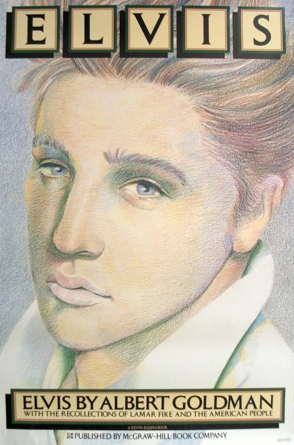 Milton Glaser Elvis " Poster Pop Art Gray Man,