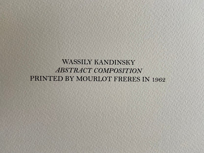 Wassily Kandinsky Lithograph 1962 Mourlot Signed Op Certified