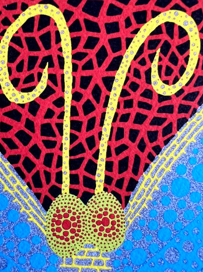 Yayoi Kusama "Butterfly" Lithograph Mori Museum Hand Numbered Coa