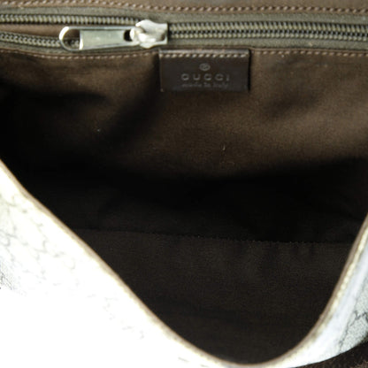 Gucci Flap Messenger Bag Gg Coated Canvas With Leather Medium