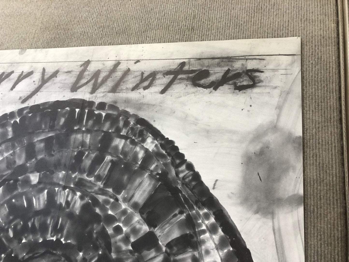 Terry Winters Untitled " Offset Lithograph Contemporary Black