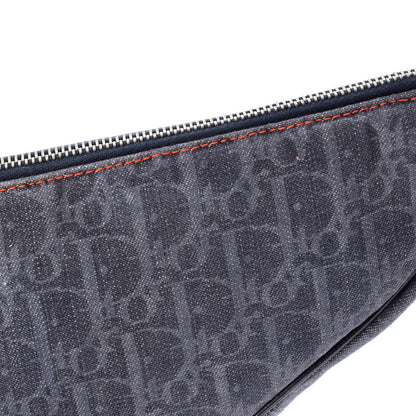 Christian Dior Vintage Saddle Bag Diorissimo Denim Mini