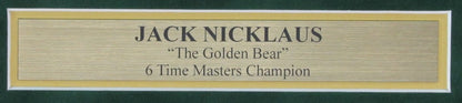 Jack Nicklaus 1986 Masters Autographed 8X10 Photo Framed Psa/Dna 189728