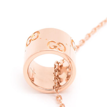 Gucci Icon Pendant Necklace In 750Pg Pink Gold