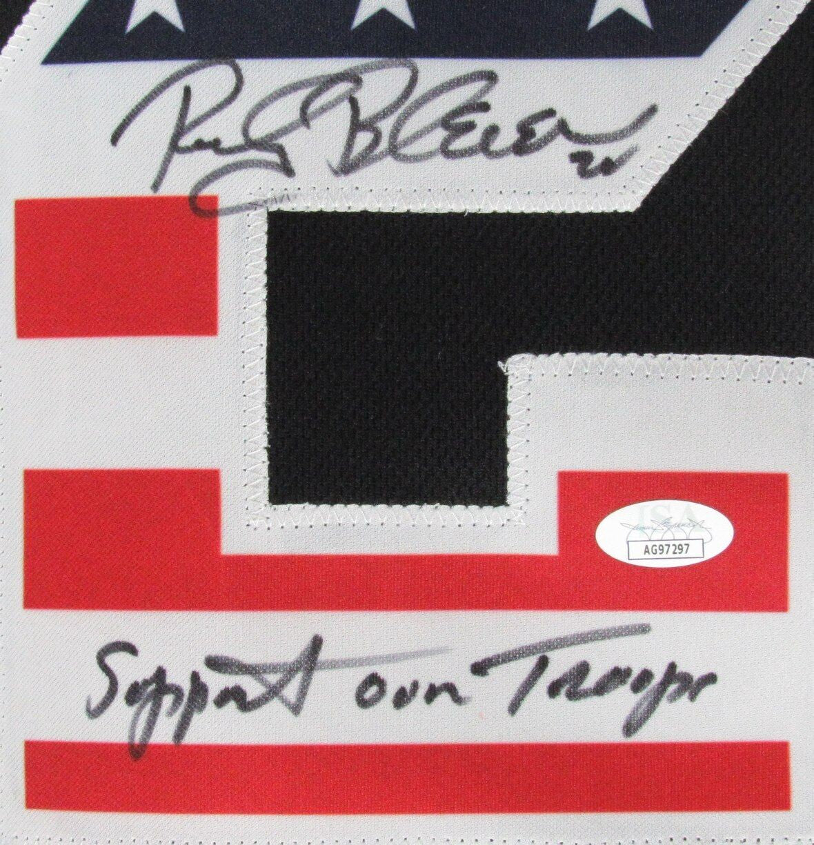 Rocky Bleier Autographed/Inscribed Usa Custom Football Jersey Steelers Jsa