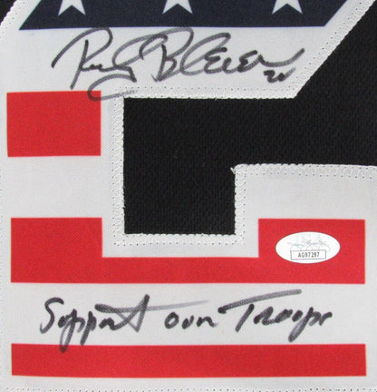 Rocky Bleier Autographed/Inscribed Usa Custom Football Jersey Steelers Jsa