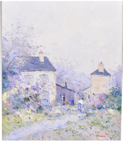 Pierre Dubord Signed Original Oil Canvas Le Jardinier Jean France