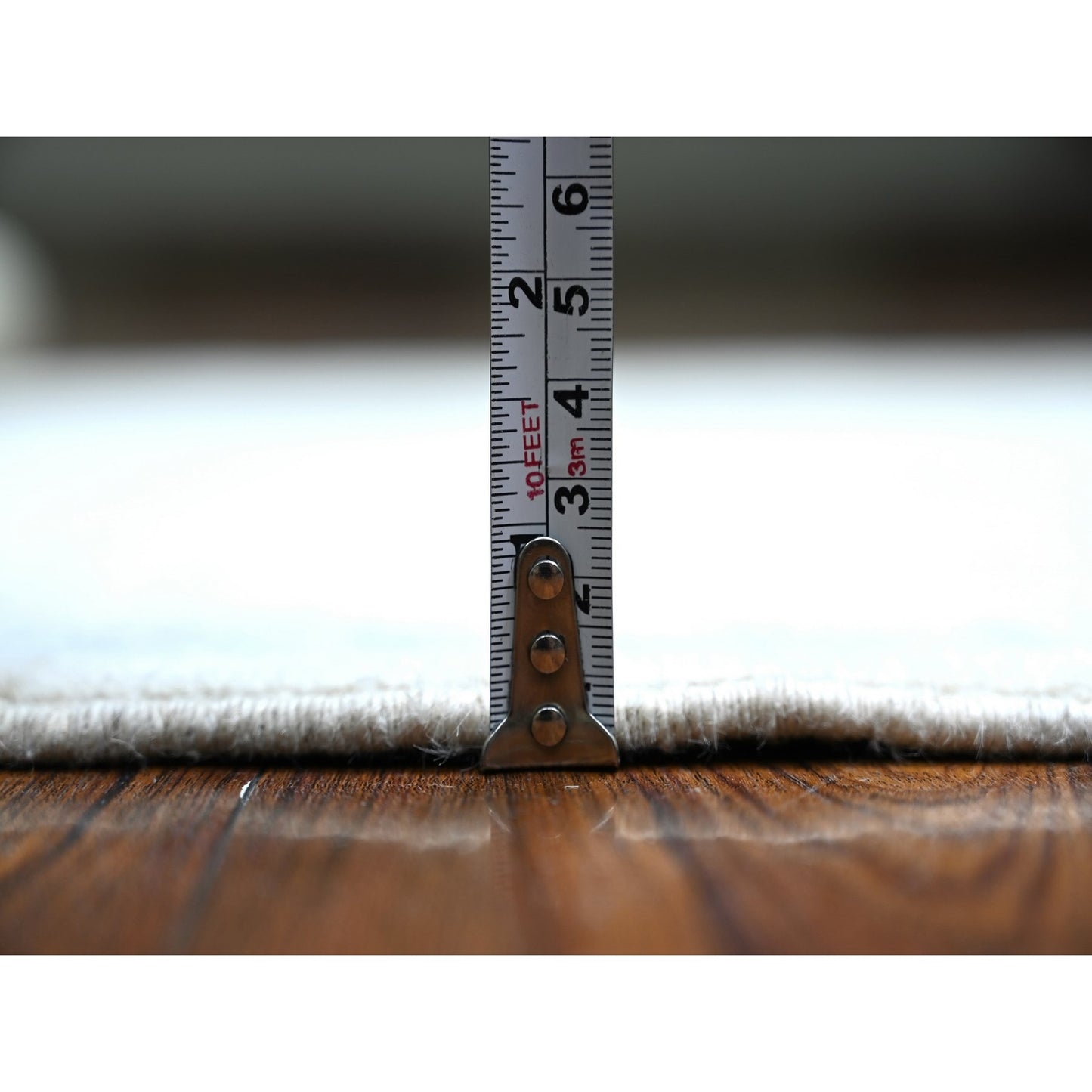 3'1"X5' Night White Wool Hand Knotted White Wash Peshawar Oriental Rug