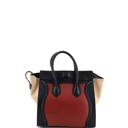 Celine Tricolor Luggage Bag Leather Mini