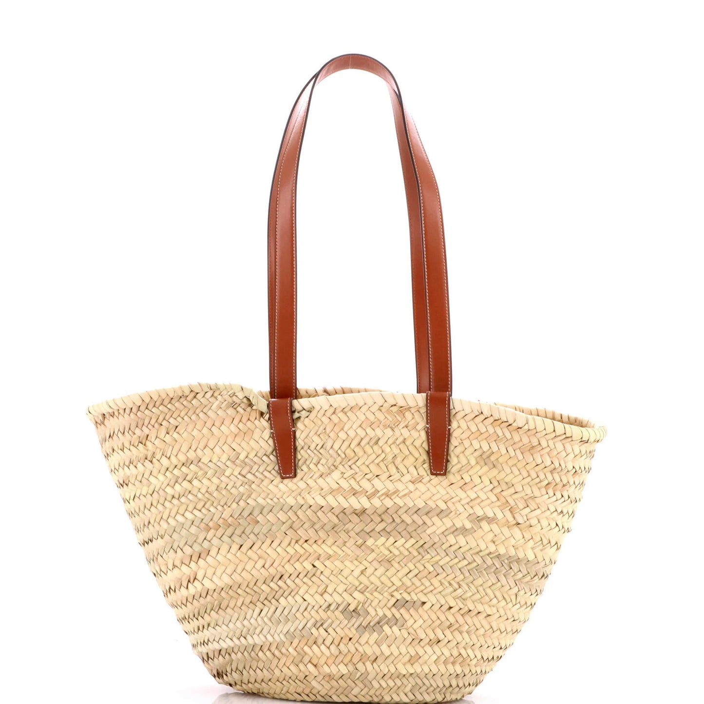 Celine Triomphe Basket Shoulder Bag Raffia With Leather Medium