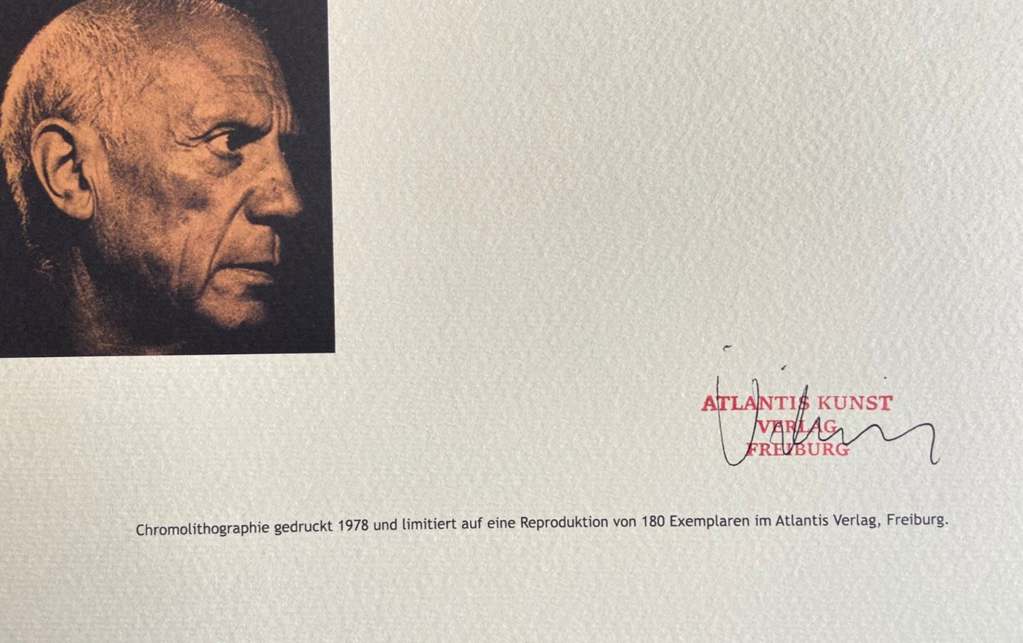 Pablo Picasso Lithograph Coa Signed Numbered 180