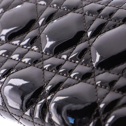 Christian Dior Lady Dior Zip Around Wallet Cannage Quilt Patent Long