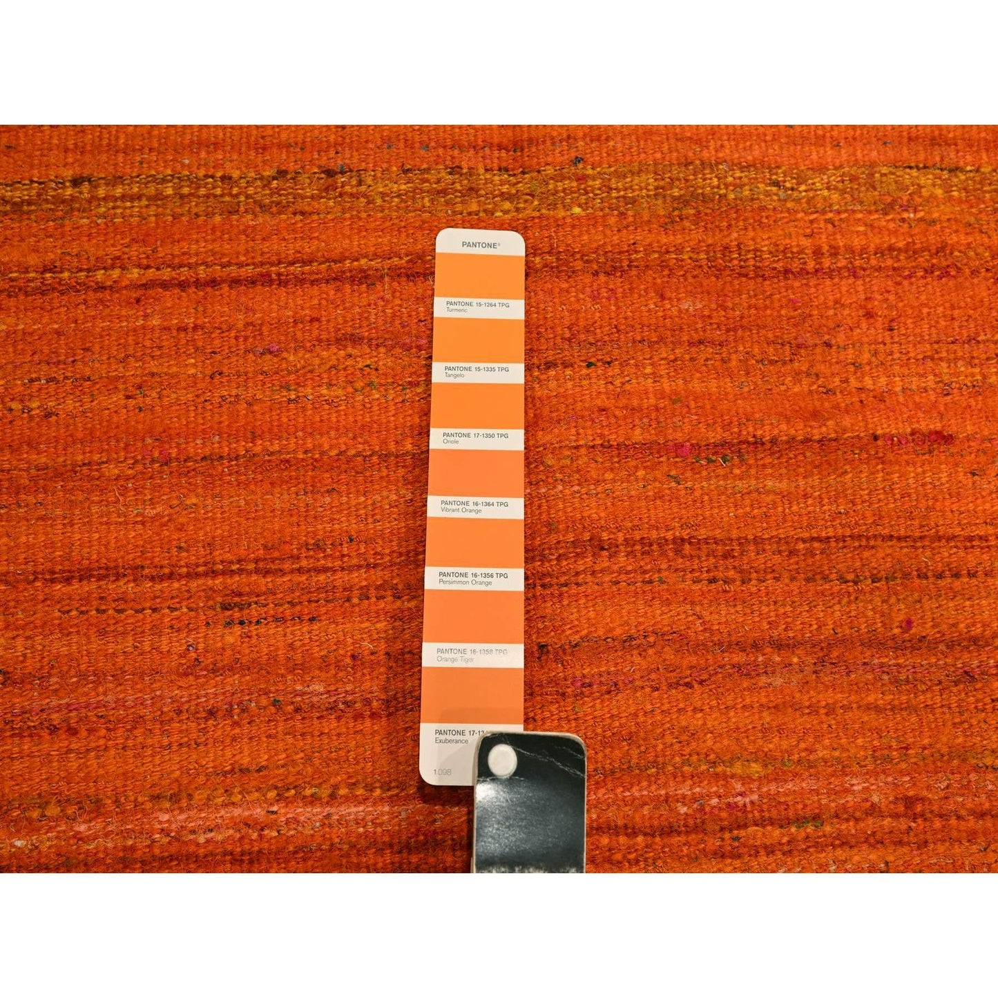 8'X10'1" Sunset Colors Plain Solid Design Wool And Silk Hand Knotted Rug