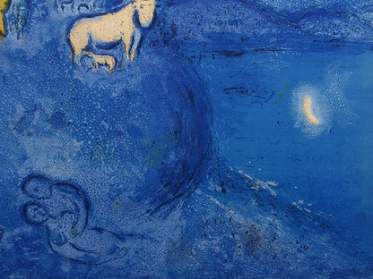 Lithograph by Marc Chagall of spring from Daphnis et Chlo in 1961.