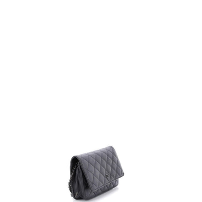 Chanel So Black Wallet On Chain Quilted Lambskin