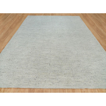12'X14'10" Platinum Gray Cord Collection Wool Hand Woven Oversized Rug