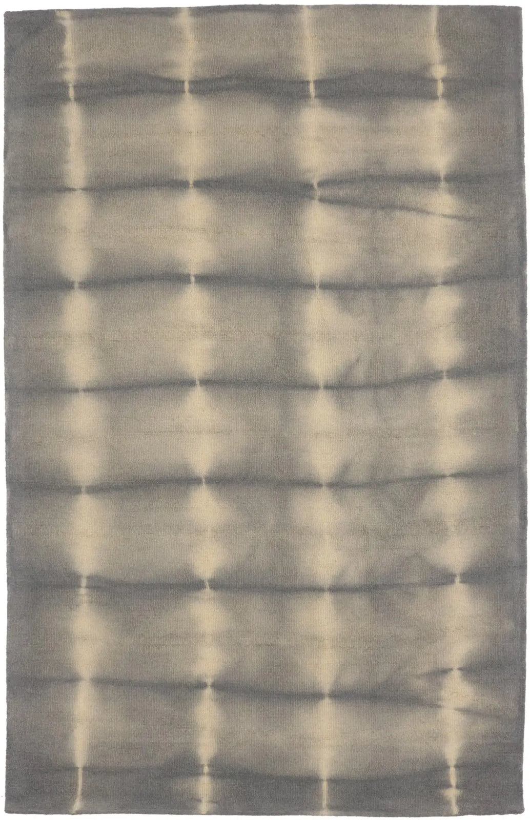 Hand-Tufted Gray Tie-Dye Wool Rug Modern