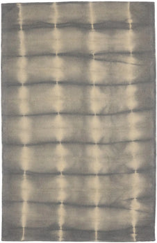 Hand-Tufted Gray Tie-Dye Wool Rug Modern