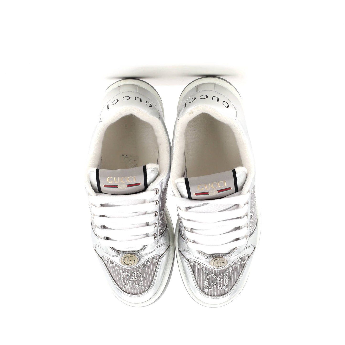 Gucci Screener Sneakers Leather With Crystals