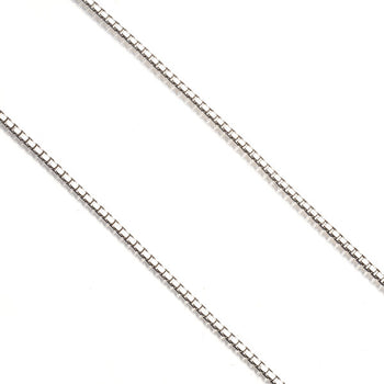 Box Chain Necklace 45Cm 18K 750 White Gold