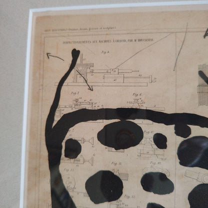 Raymond Waydelich (French, B. 1938) - Cow Original Serigraph Print Signed Framed