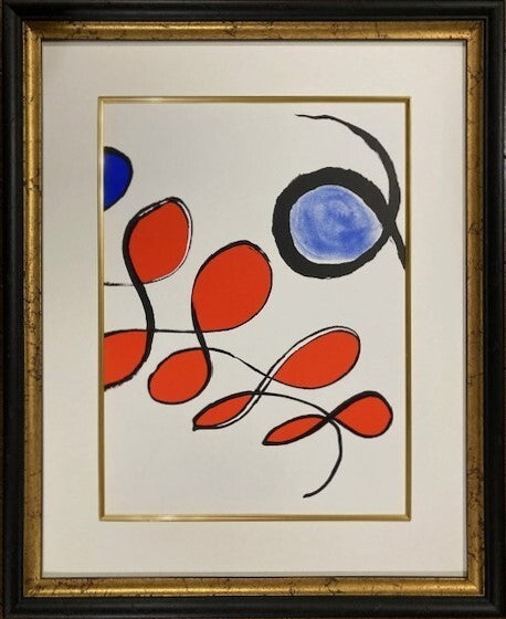 Alexander Calder set of 2 Framed Derriere le Miroir Print Lithograph 1971