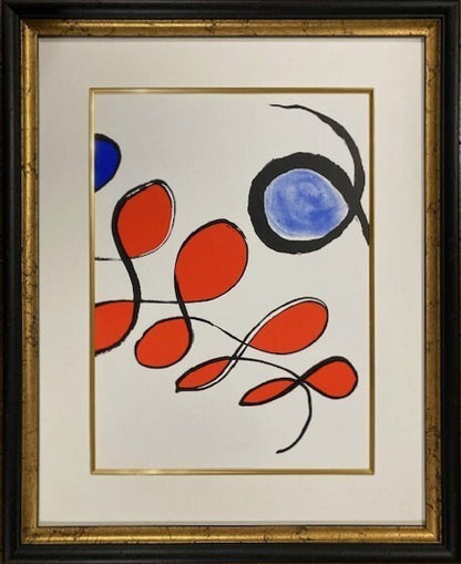 Alexander Calder set of 2 Framed Derriere le Miroir Print Lithograph 1971