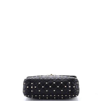 Valentino Garavani Rockstud Spike Flap Bag Quilted Leather Medium