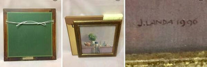Julien Landa Original Painting Oil on Canvas Signed Framed - Still Life SPRING