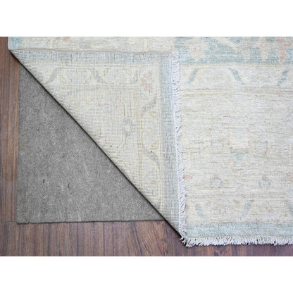 8'X9'7" Cadet Gray Finer Peshawar Soft Wool Hand Knotted Oriental Rug