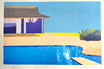 David Hockney Lithograph Handmade Coa Signed Op Numbered In Pencil