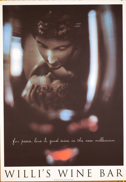 Hanabusa Lyu Willis Wine Bar 2001 Original Vellum Poster Paris On Vellum Paper