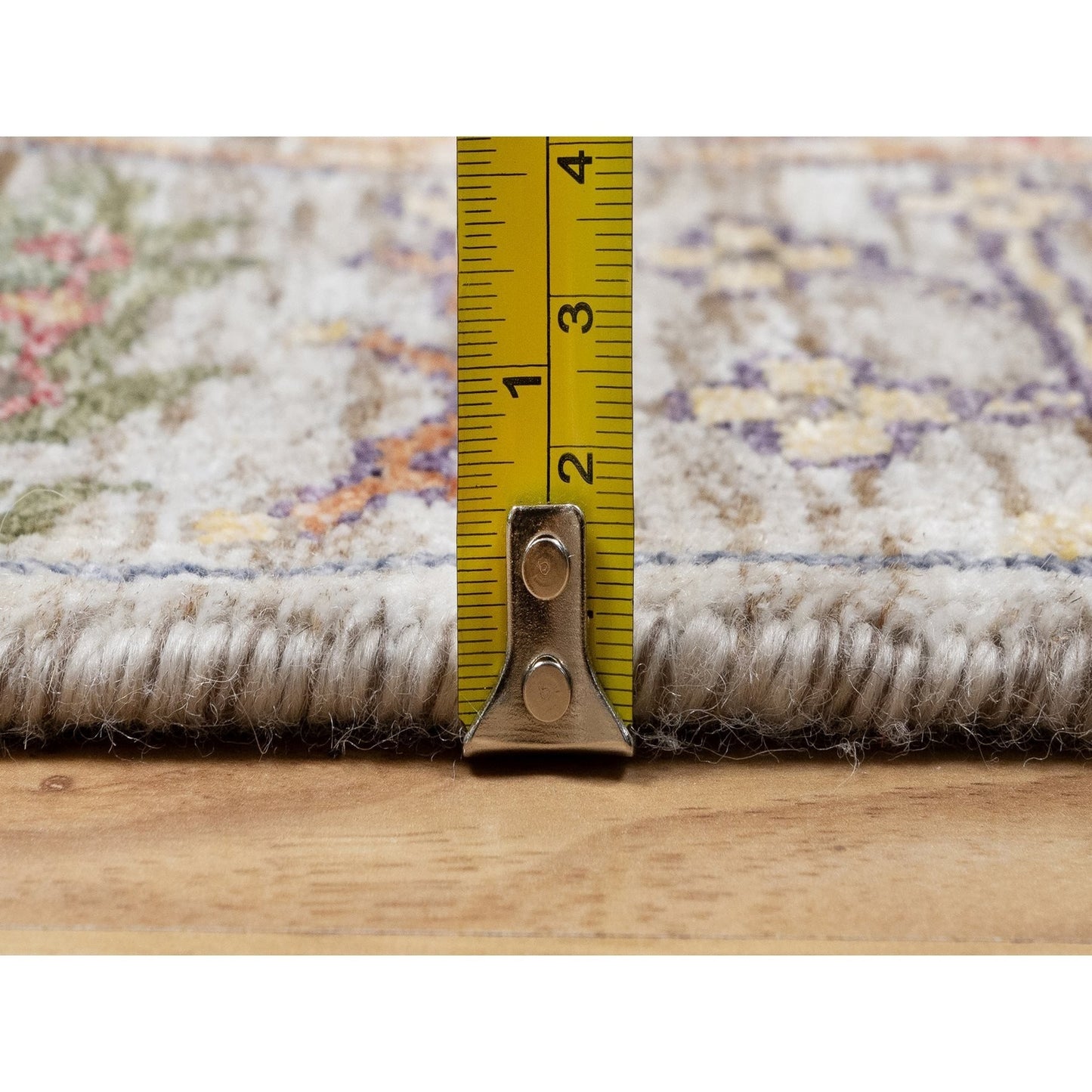 2'6"X23'10" Beige Wool And Silk Hand Knotted Vase Design Xl Runner Rug
