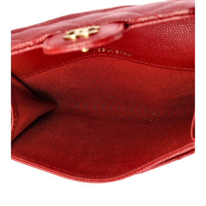 Chanel Classic Flap Card Case Quilted Caviar