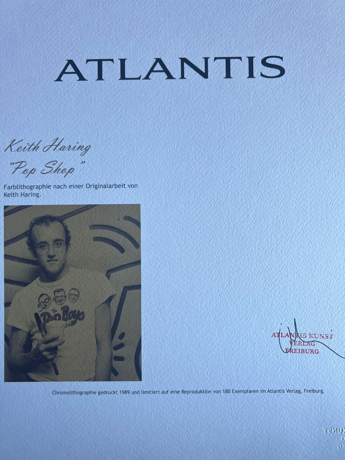 Keith Haring Lithograph From A Painting