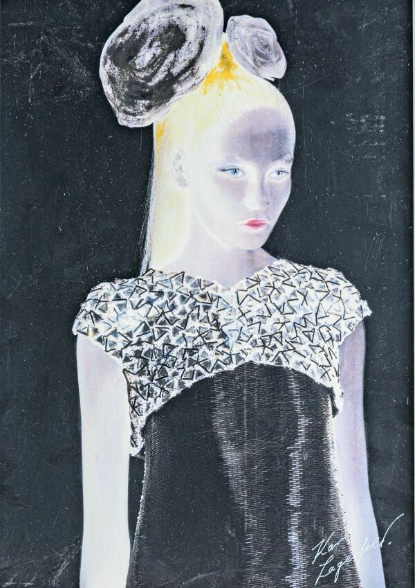 Chanel Karl Lagerfeld Rare Original Serigraph Special Exhibition Not For Sale