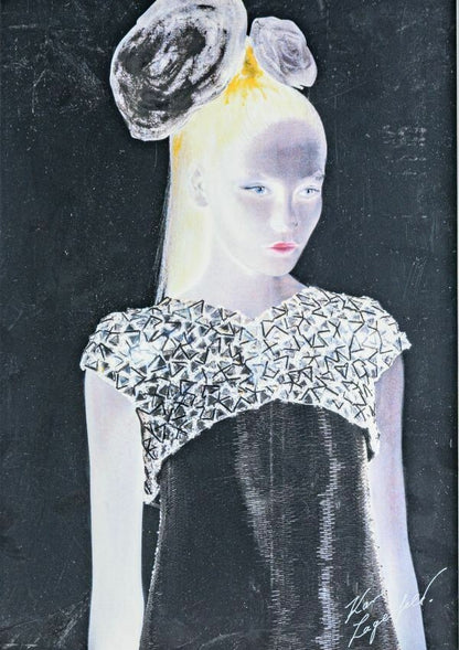 Chanel Karl Lagerfeld Rare Original Serigraph Special Exhibition Not For Sale