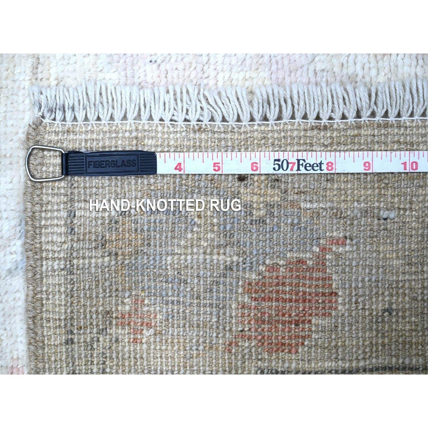 2'8"X19'2" Platinum White Angora Oushak Oversized Runner Oriental Rug