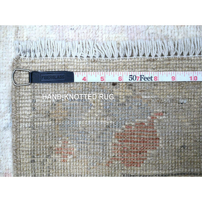 2'8"X19'2" Platinum White Angora Oushak Oversized Runner Oriental Rug