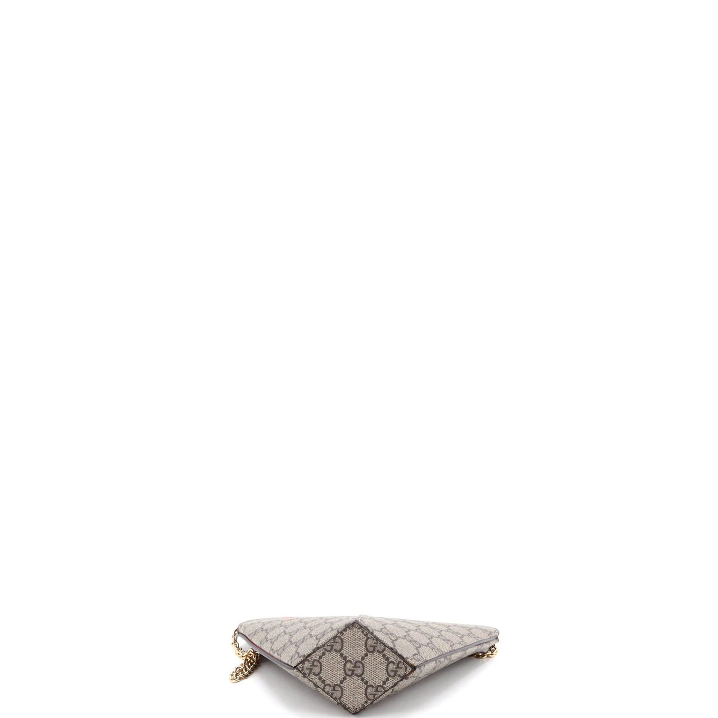Gucci Valentine'S Day Chain Heart Bag Printed Gg Coated Canvas Small