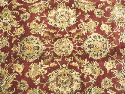 Handmade 6X9 Agra Jaipur Floral Oriental Rug Thick Pile Home Decor Carpet