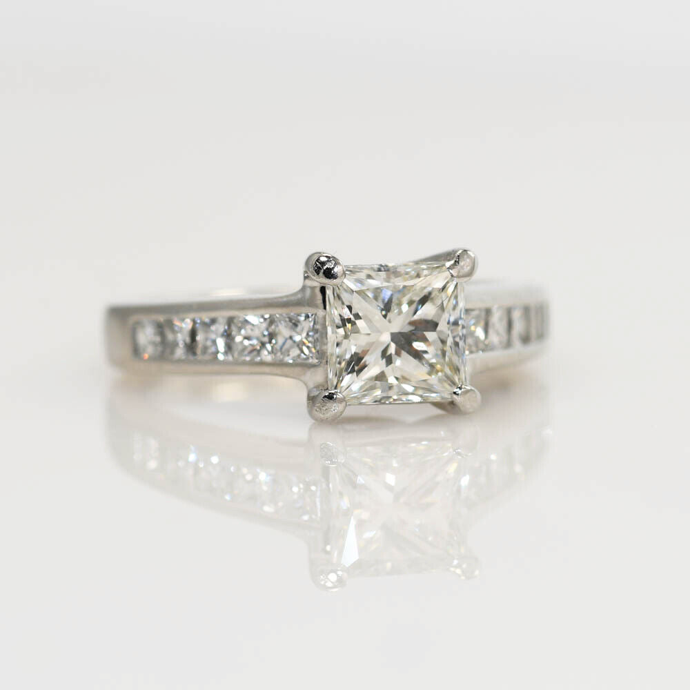 Ladies Platinum Diamond Ring, 1.03Ct Gia H/Vsi