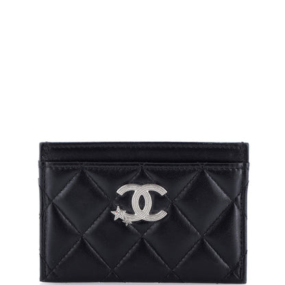 Chanel Cc Stars Card Holder Quilted Lambskin
