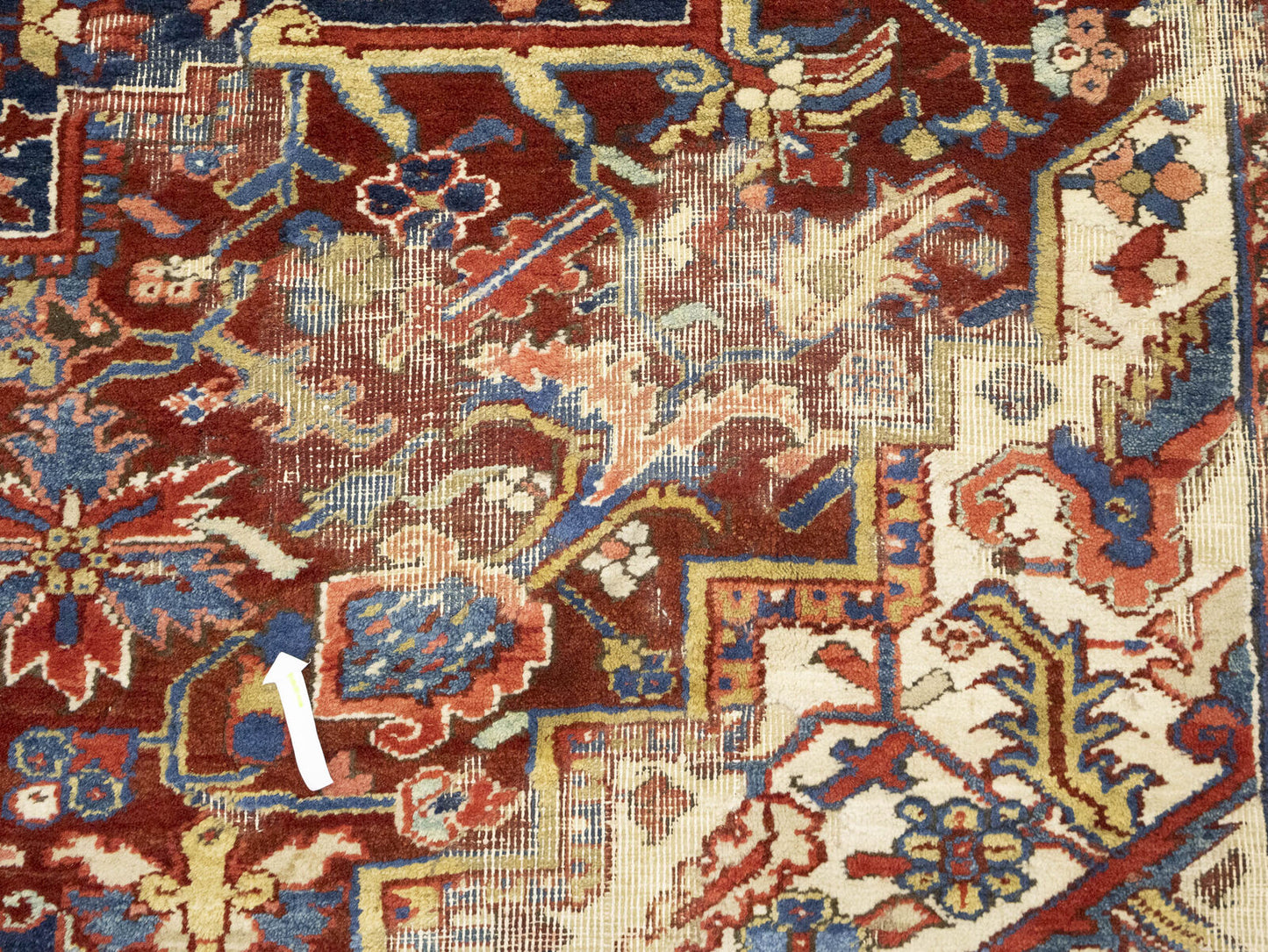 Semi-Antique Hand-Knotted Oriental Rug Large Red